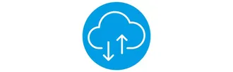 Icon zeigt Datentransfer in die Cloud