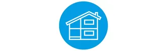Icon eines Hauses mit Steildach